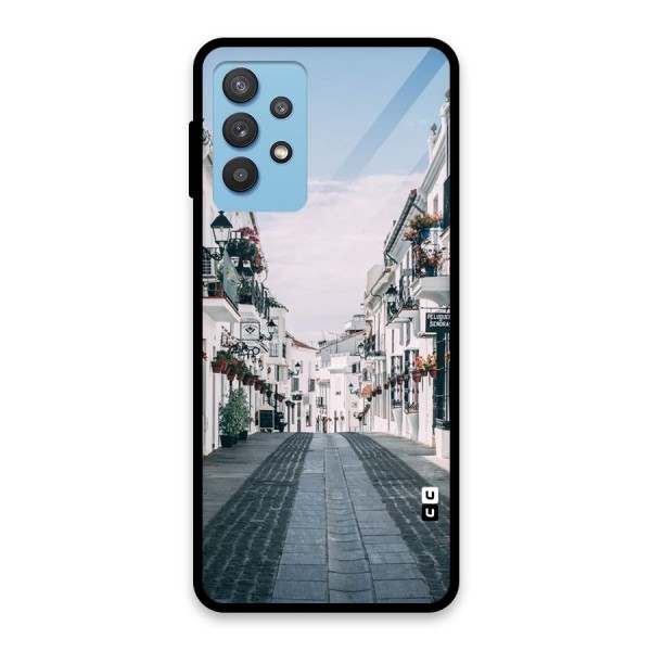 Aesthetic Street Glass Back Case for Galaxy M32 5G