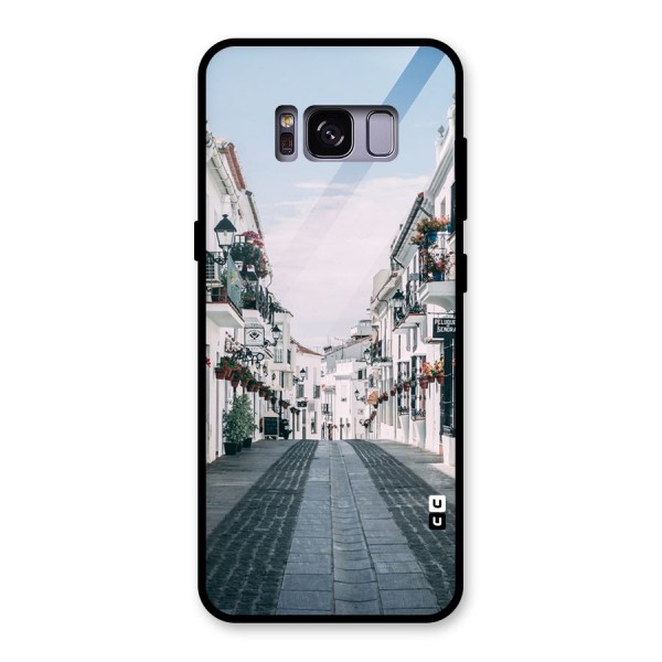 Aesthetic Street Glass Back Case for Galaxy S8