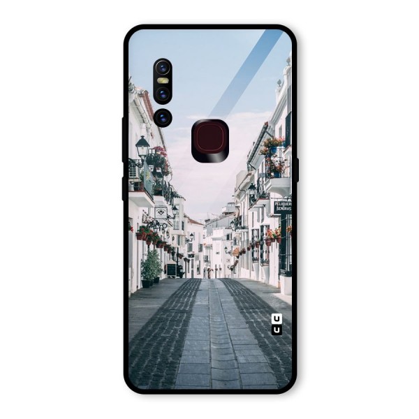 Aesthetic Street Glass Back Case for Vivo V15