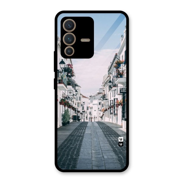 Aesthetic Street Glass Back Case for Vivo V23 5G