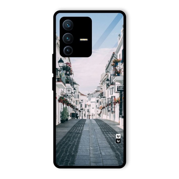 Aesthetic Street Glass Back Case for Vivo V23 Pro