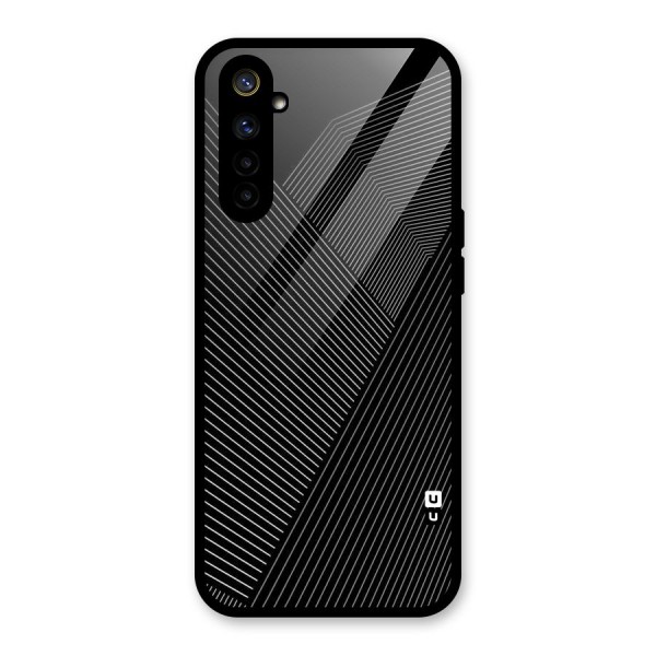 Aesthetic White Stripes Glass Back Case for Realme 6