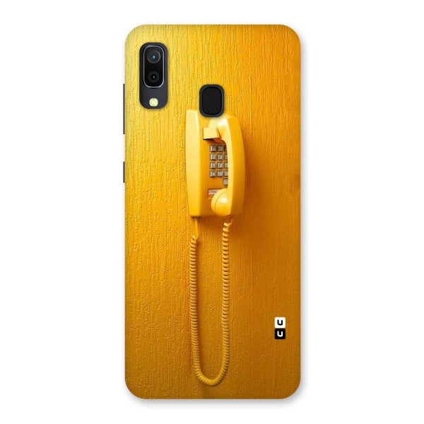 Aesthetic Yellow Telephone Back Case for Galaxy A20