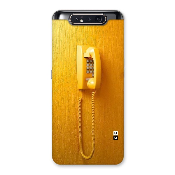 Aesthetic Yellow Telephone Back Case for Galaxy A80