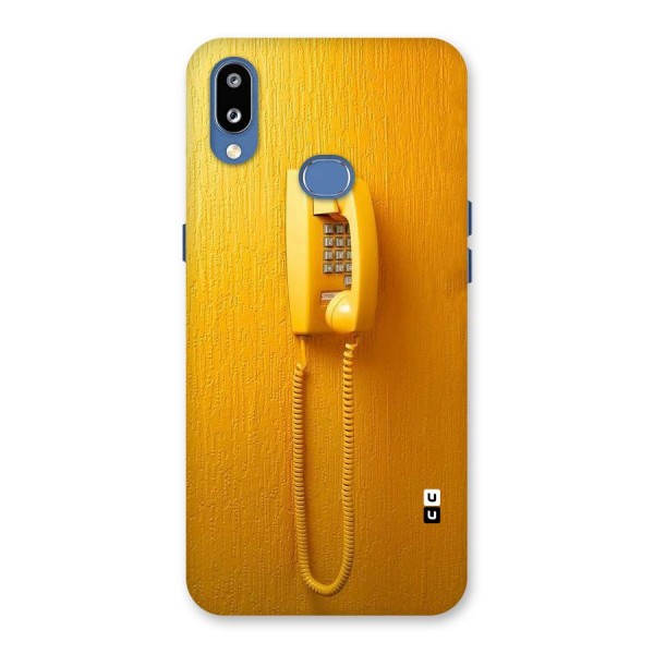 Aesthetic Yellow Telephone Back Case for Galaxy M01s