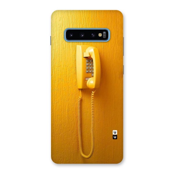 Aesthetic Yellow Telephone Back Case for Galaxy S10 Plus