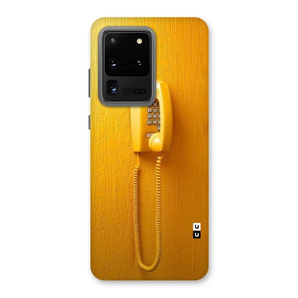 Aesthetic Yellow Telephone Back Case for Galaxy S20 Ultra