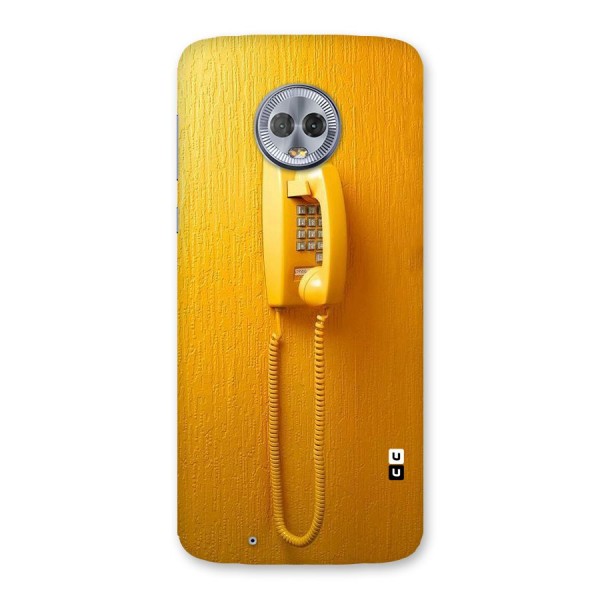 Aesthetic Yellow Telephone Back Case for Moto G6