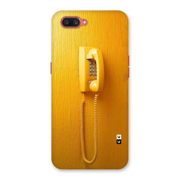 Aesthetic Yellow Telephone Back Case for Oppo A3s