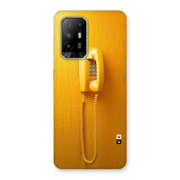 Aesthetic Yellow Telephone Back Case for Oppo F19 Pro Plus 5G