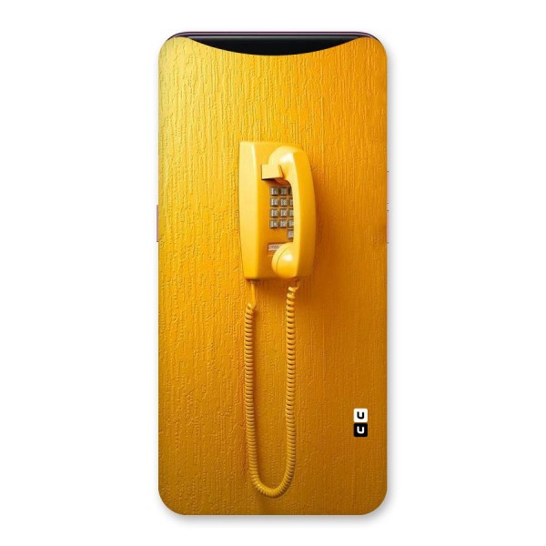 Aesthetic Yellow Telephone Back Case for Oppo Find X