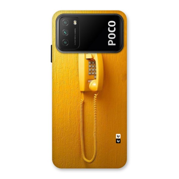 Aesthetic Yellow Telephone Back Case for Poco M3