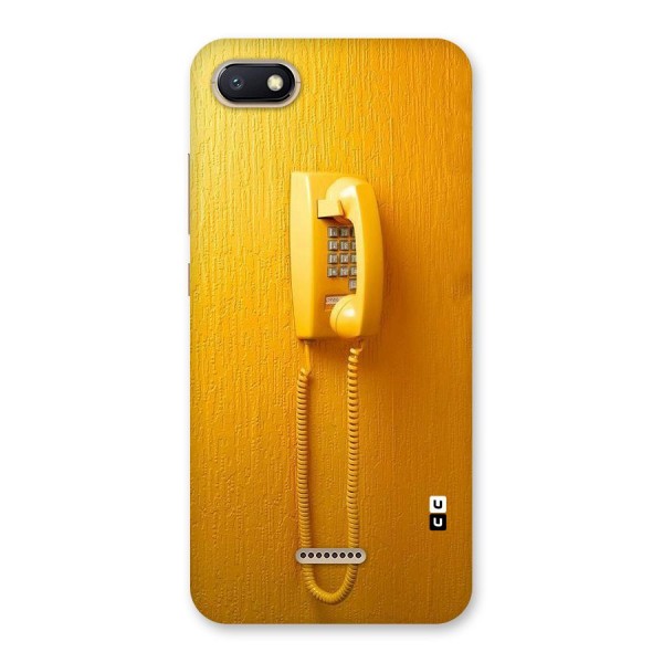 Aesthetic Yellow Telephone Back Case for Redmi 6A