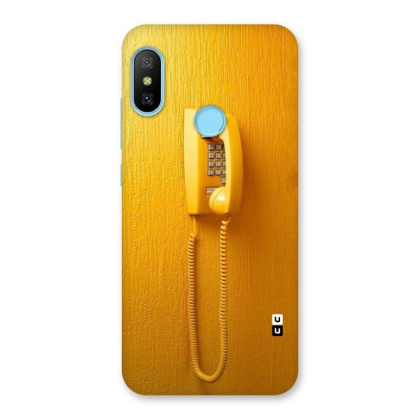 Aesthetic Yellow Telephone Back Case for Redmi 6 Pro