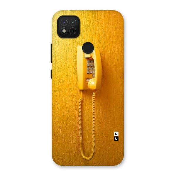 Aesthetic Yellow Telephone Back Case for Redmi 9C