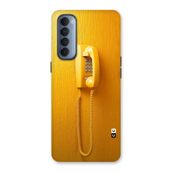Aesthetic Yellow Telephone Back Case for Reno4 Pro