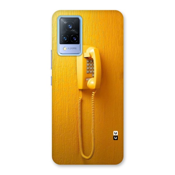 Aesthetic Yellow Telephone Back Case for Vivo V21 5G