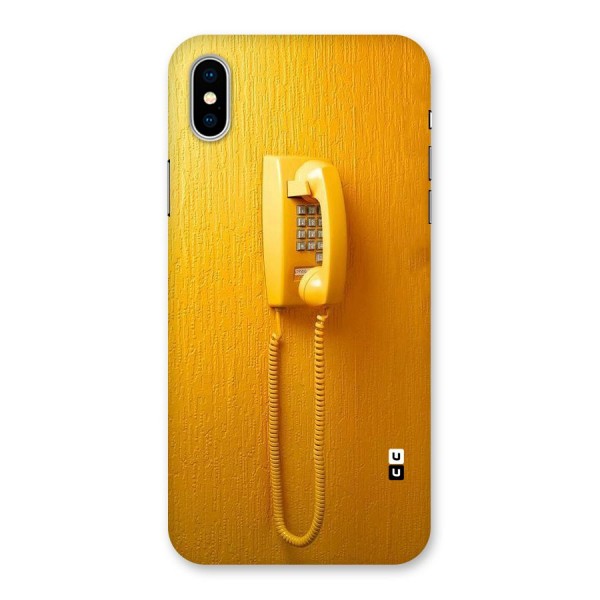 Aesthetic Yellow Telephone Back Case for iPhone XS