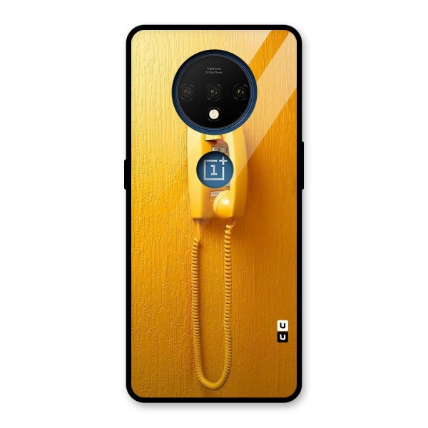 Aesthetic Yellow Telephone Glass Back Case for OnePlus 7T