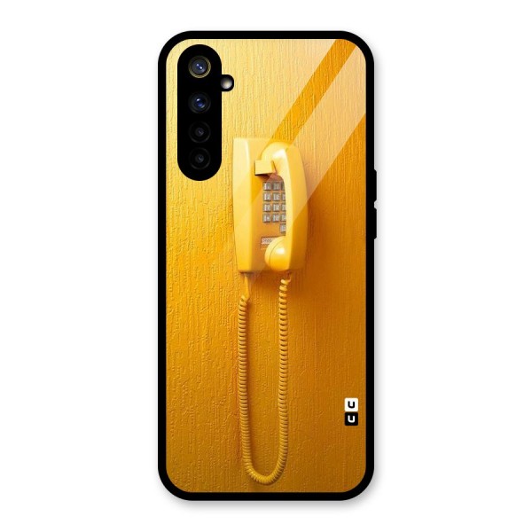 Aesthetic Yellow Telephone Glass Back Case for Realme 6