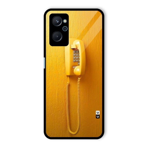 Aesthetic Yellow Telephone Glass Back Case for Realme 9i