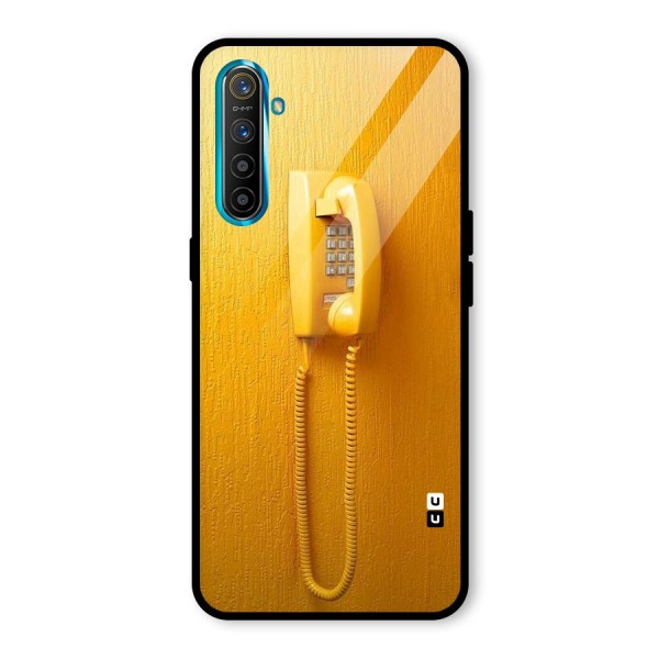 Aesthetic Yellow Telephone Glass Back Case for Realme XT