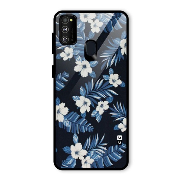 Aesthicity Floral Glass Back Case for Galaxy M21