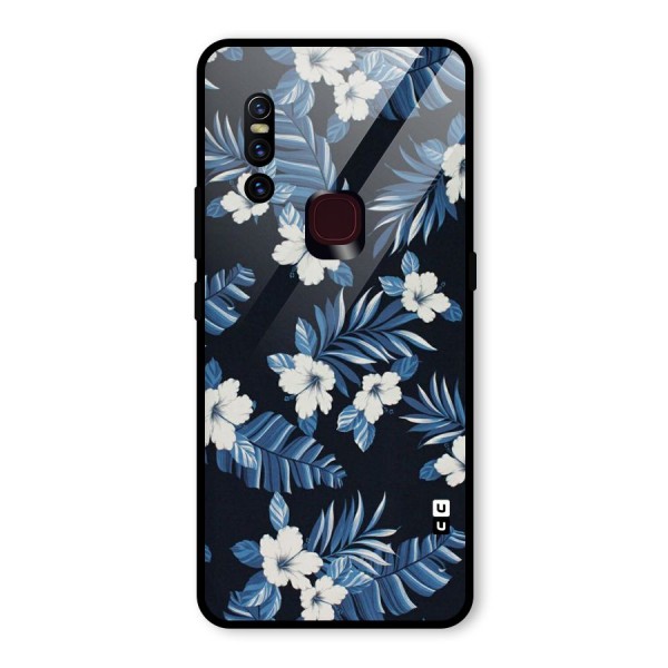 Aesthicity Floral Glass Back Case for Vivo V15