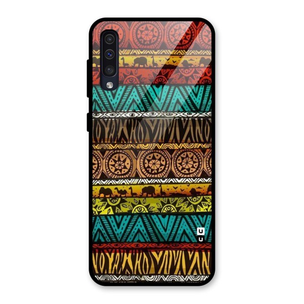 African Design Pattern Glass Back Case for Galaxy A50s