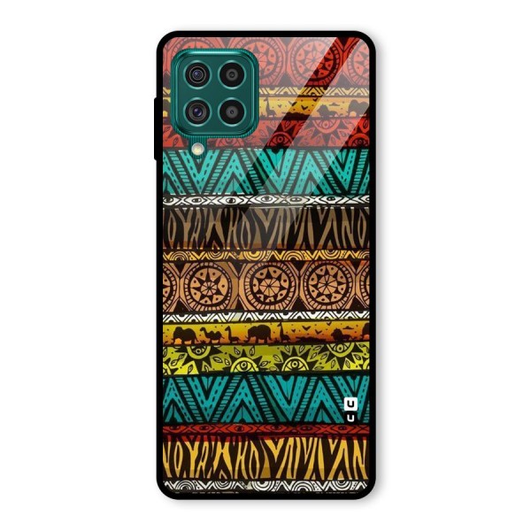 African Design Pattern Glass Back Case for Galaxy F62