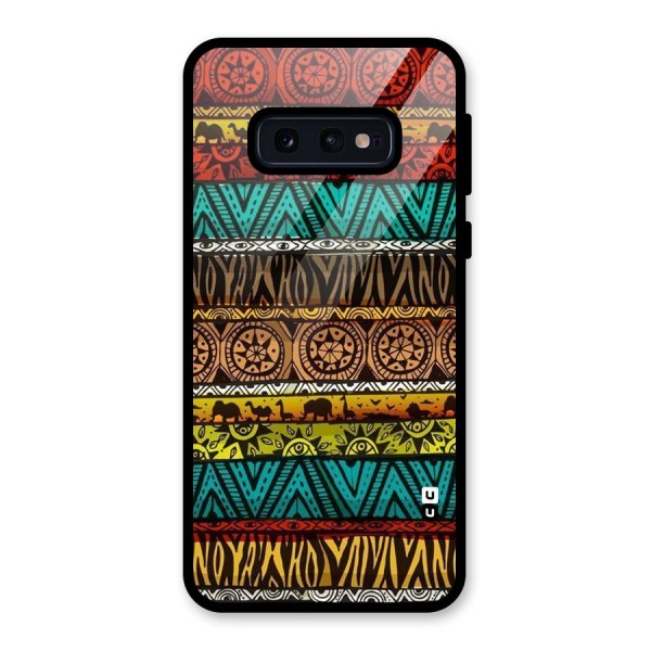 African Design Pattern Glass Back Case for Galaxy S10e