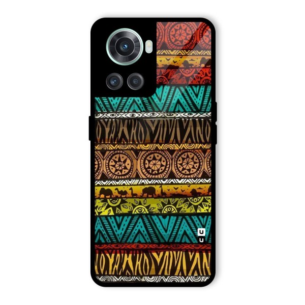 African Design Pattern Glass Back Case for OnePlus 10R