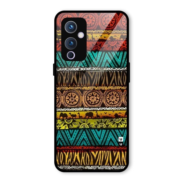 African Design Pattern Glass Back Case for OnePlus 9