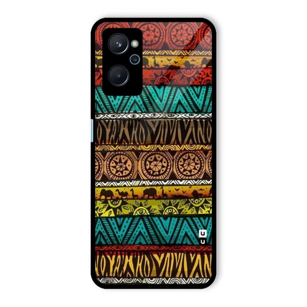 African Design Pattern Glass Back Case for Realme 9i