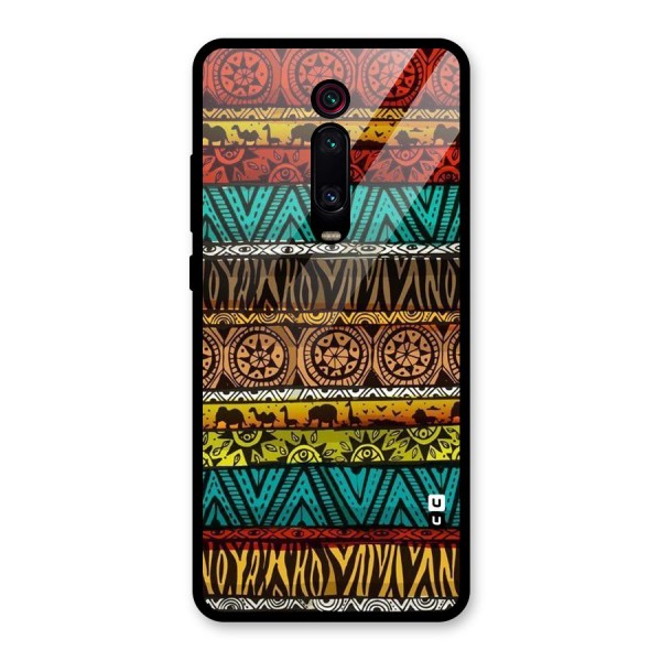 African Design Pattern Glass Back Case for Redmi K20