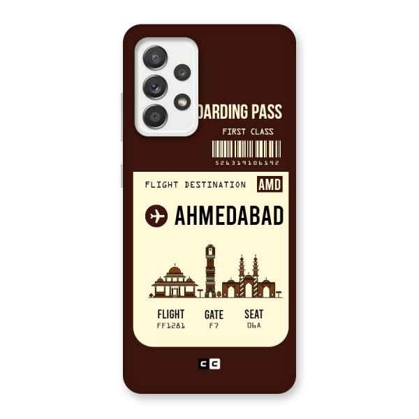 Ahmedabad Boarding Pass Back Case for Galaxy A52