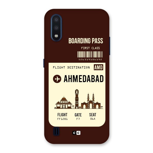 Ahmedabad Boarding Pass Back Case for Galaxy M01