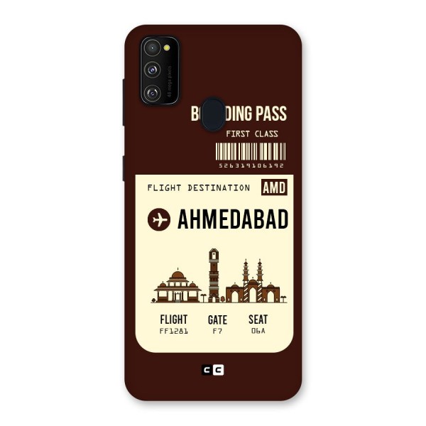 Ahmedabad Boarding Pass Back Case for Galaxy M21