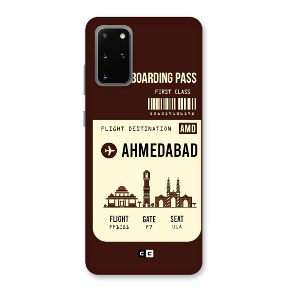 Ahmedabad Boarding Pass Back Case for Galaxy S20 Plus