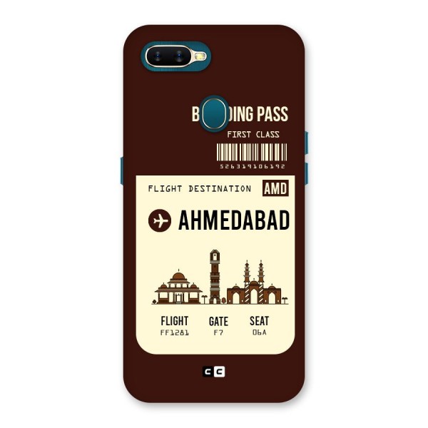 Ahmedabad Boarding Pass Back Case for Oppo A12