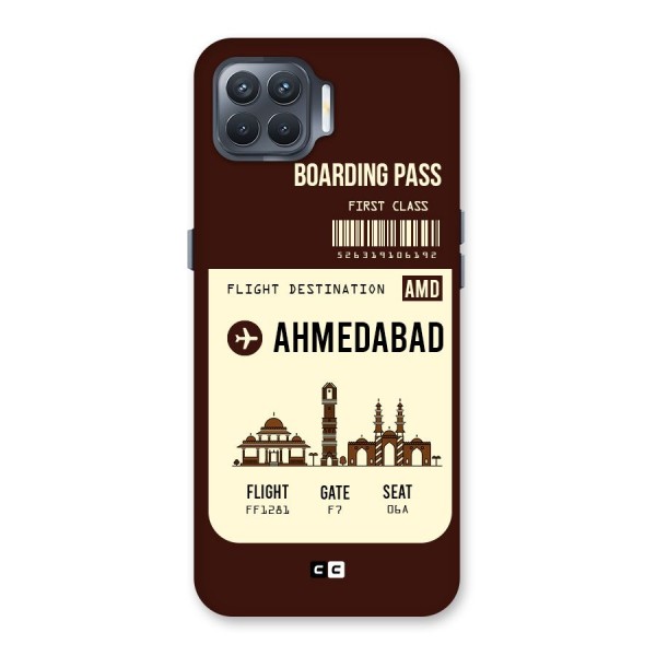 Ahmedabad Boarding Pass Back Case for Oppo F17 Pro