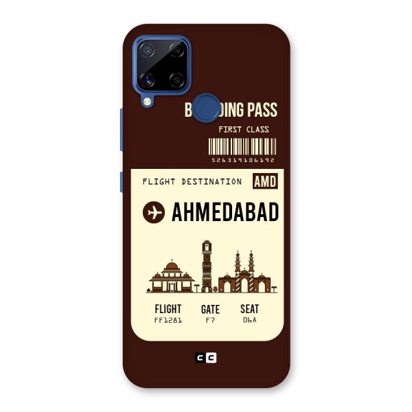 Ahmedabad Boarding Pass Back Case for Realme Narzo 30A