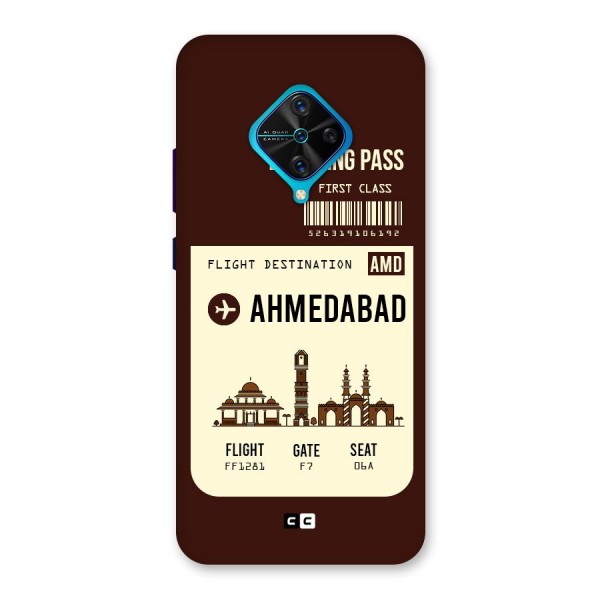 Ahmedabad Boarding Pass Back Case for Vivo S1 Pro