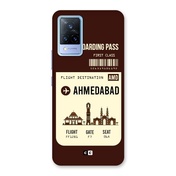 Ahmedabad Boarding Pass Back Case for Vivo V21 5G