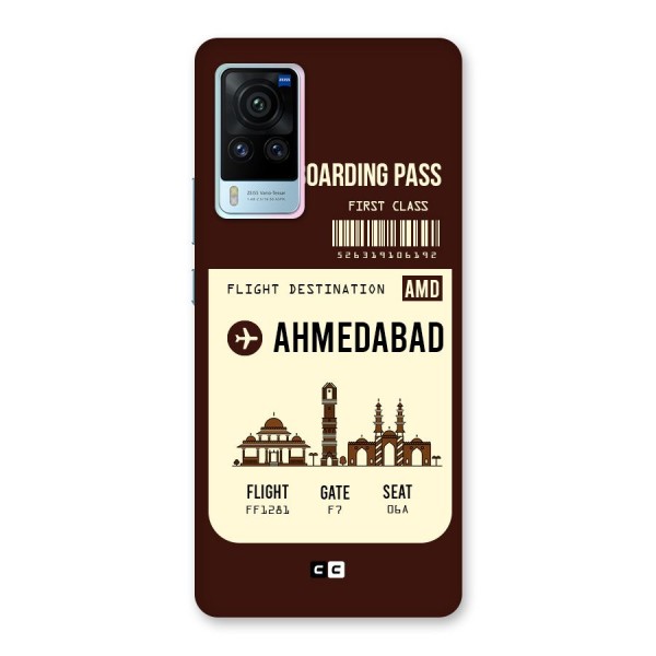 Ahmedabad Boarding Pass Back Case for Vivo X60 Pro