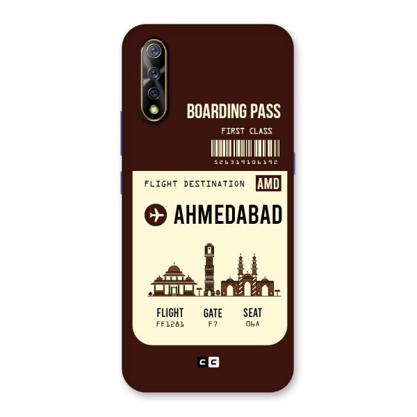 Ahmedabad Boarding Pass Back Case for Vivo Z1x