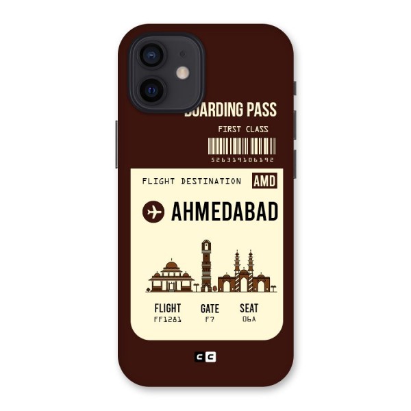 Ahmedabad Boarding Pass Back Case for iPhone 12