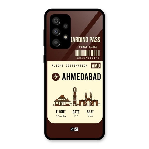 Ahmedabad Boarding Pass Glass Back Case for Galaxy A32