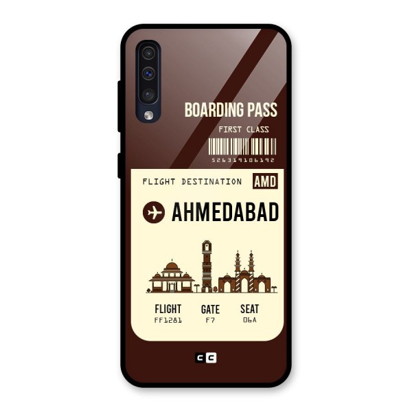 Ahmedabad Boarding Pass Glass Back Case for Galaxy A50s