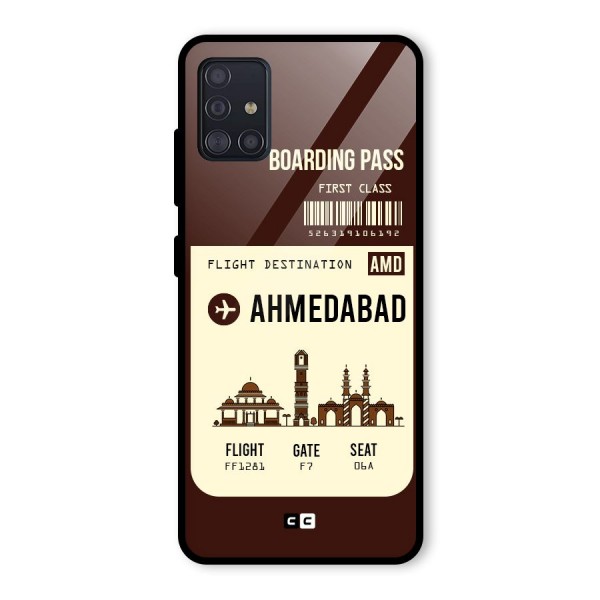 Ahmedabad Boarding Pass Glass Back Case for Galaxy A51